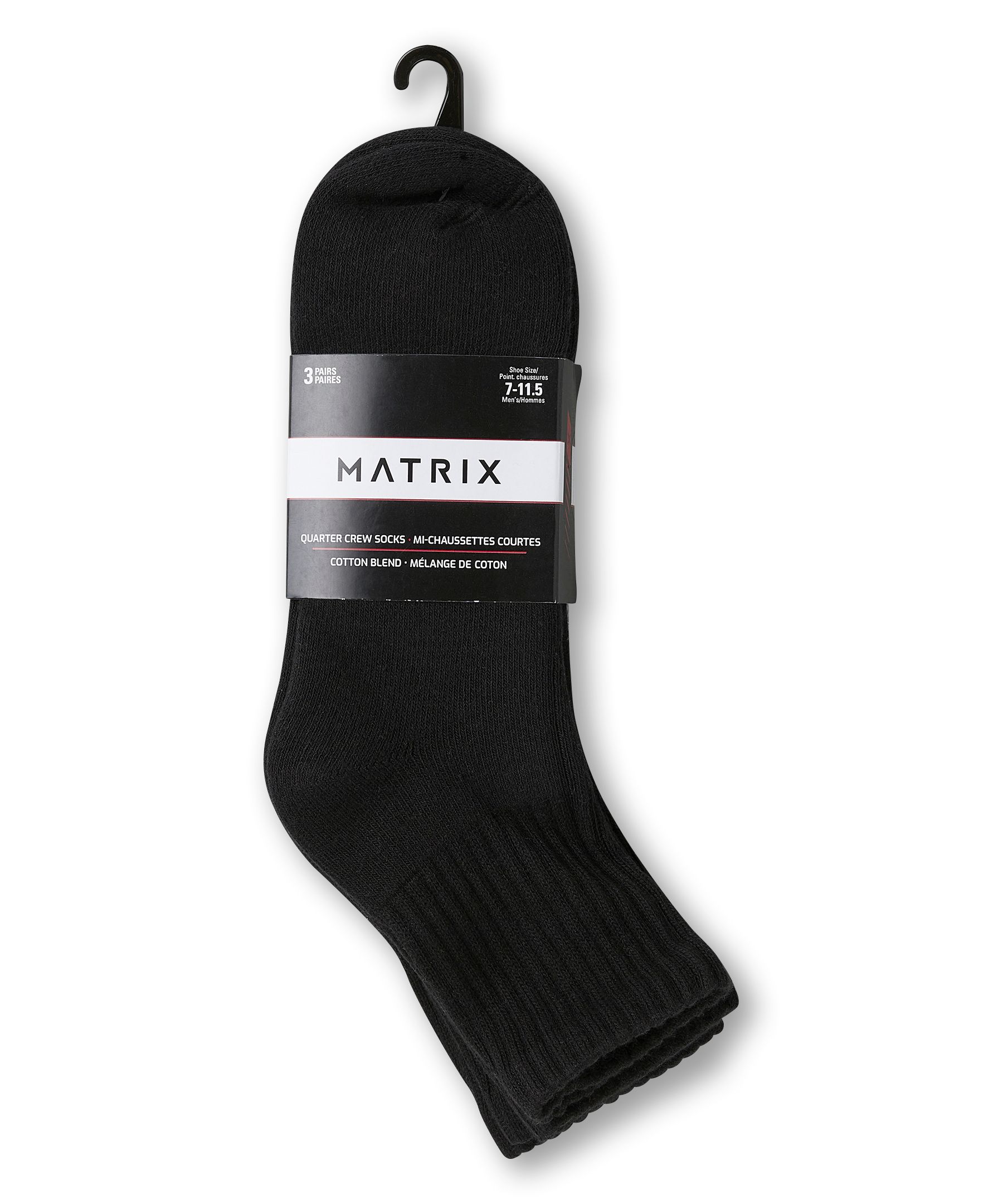 Matrix Men's 3 Pack Quarter Sport Socks