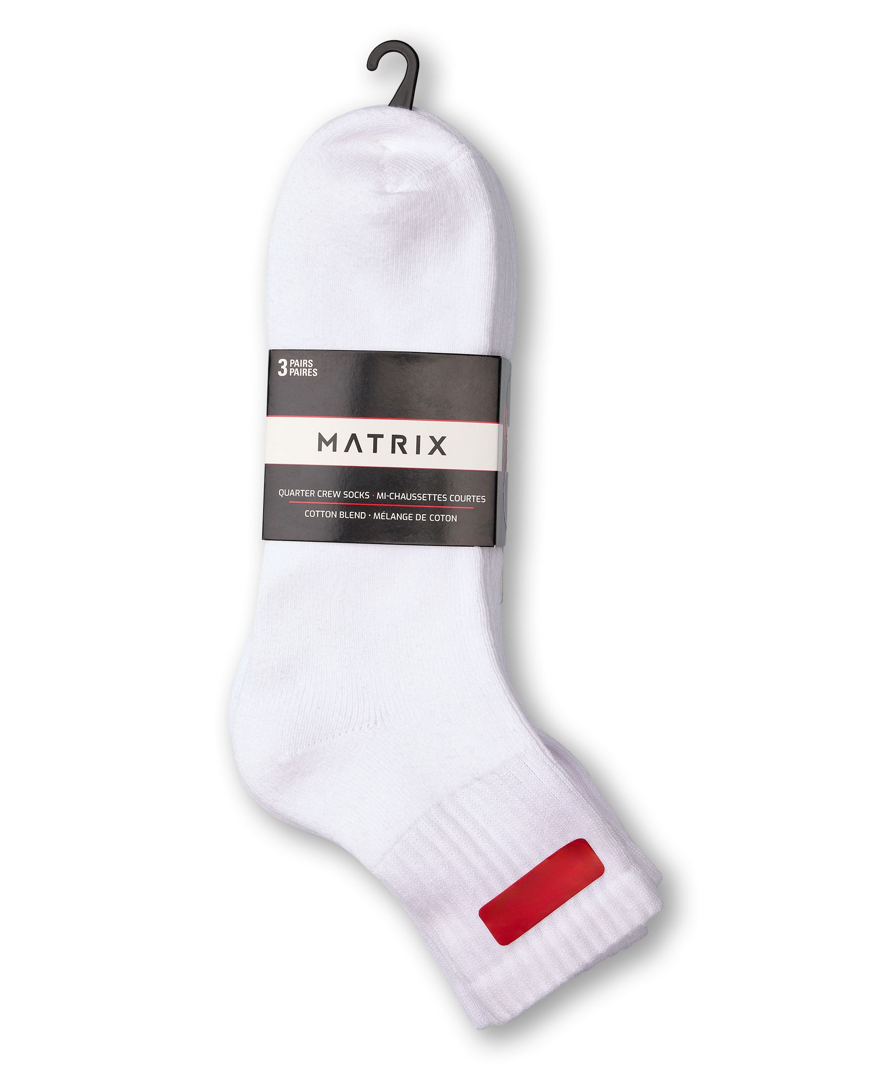 Mi-chaussettes sport pour hommes, Matrix, paquet de 3&nbsp;paires