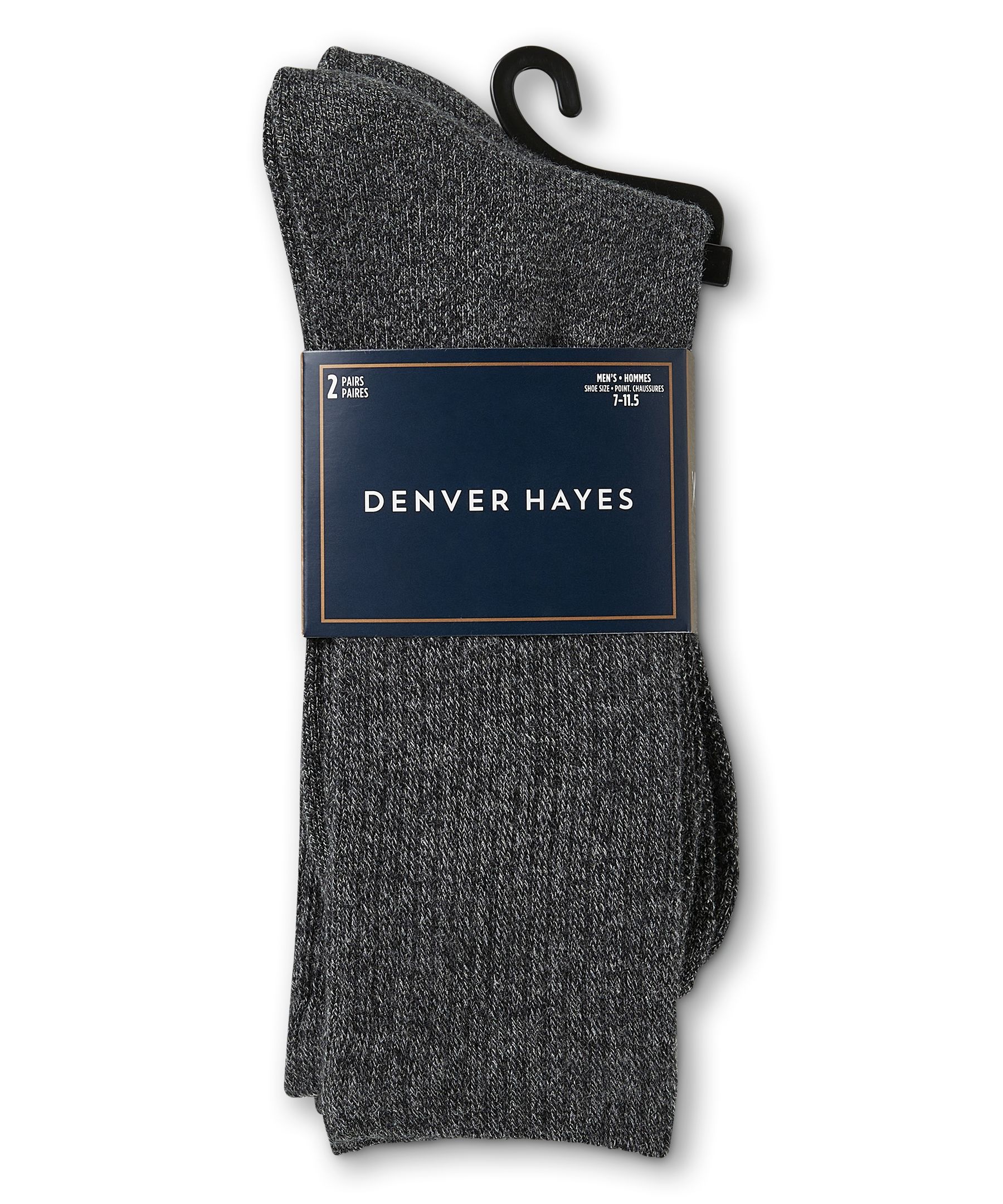 Chaussettes décontractées Denver Hayes, pour hommes, paquet de 2&nbsp;paires
