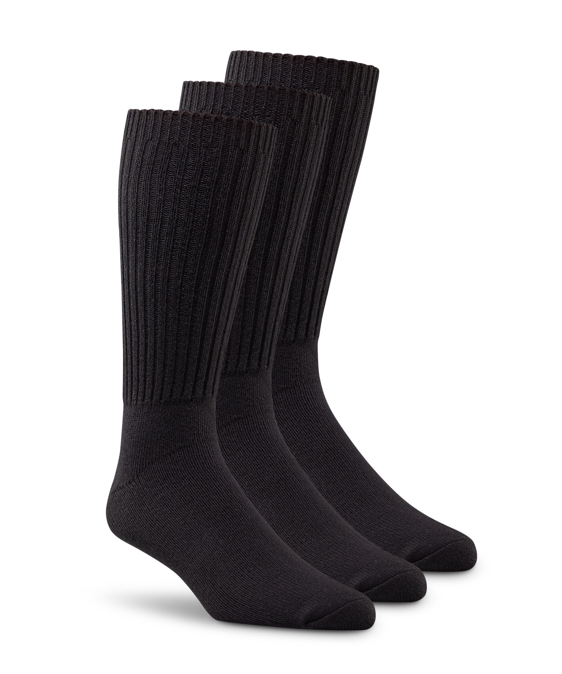 Chaussettes côtelées décontractées pour hommes, Denver Hayes, paquet de 3&nbsp;paires