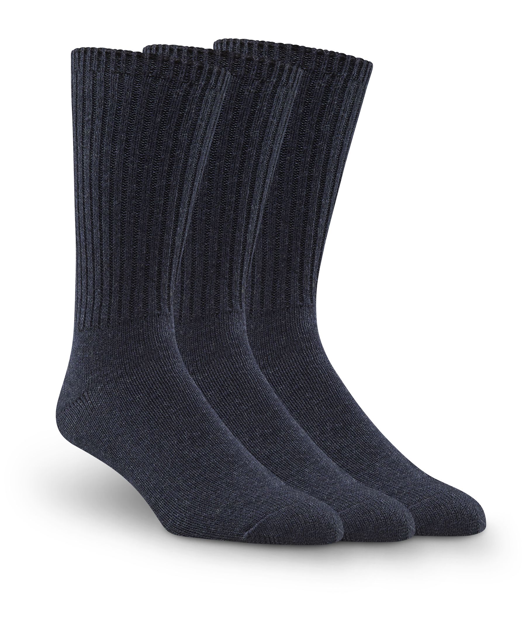 Chaussettes côtelées décontractées pour hommes, Denver Hayes, paquet de 3&nbsp;paires