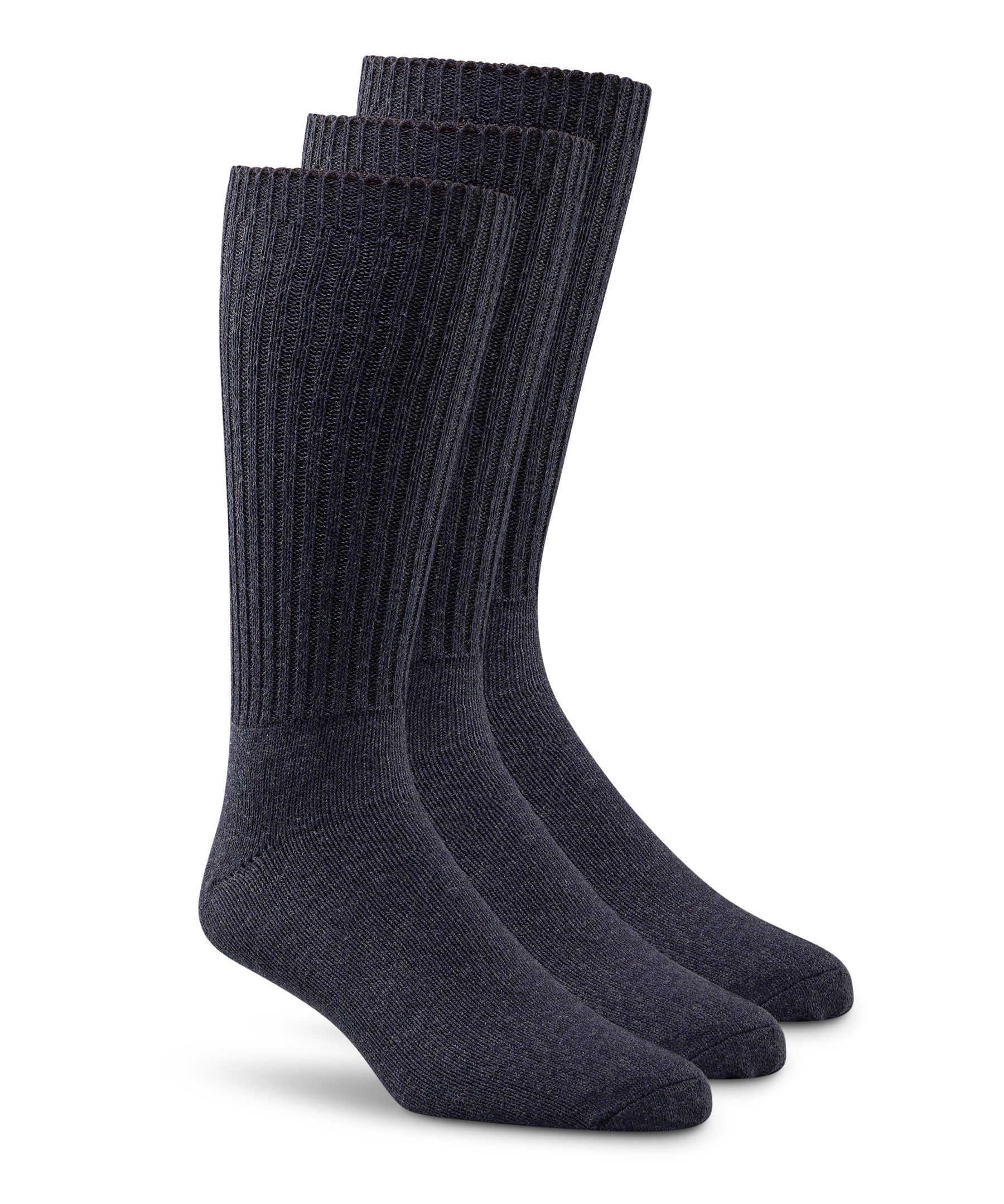 Chaussettes côtelées décontractées pour hommes, Denver Hayes, paquet de 3&nbsp;paires