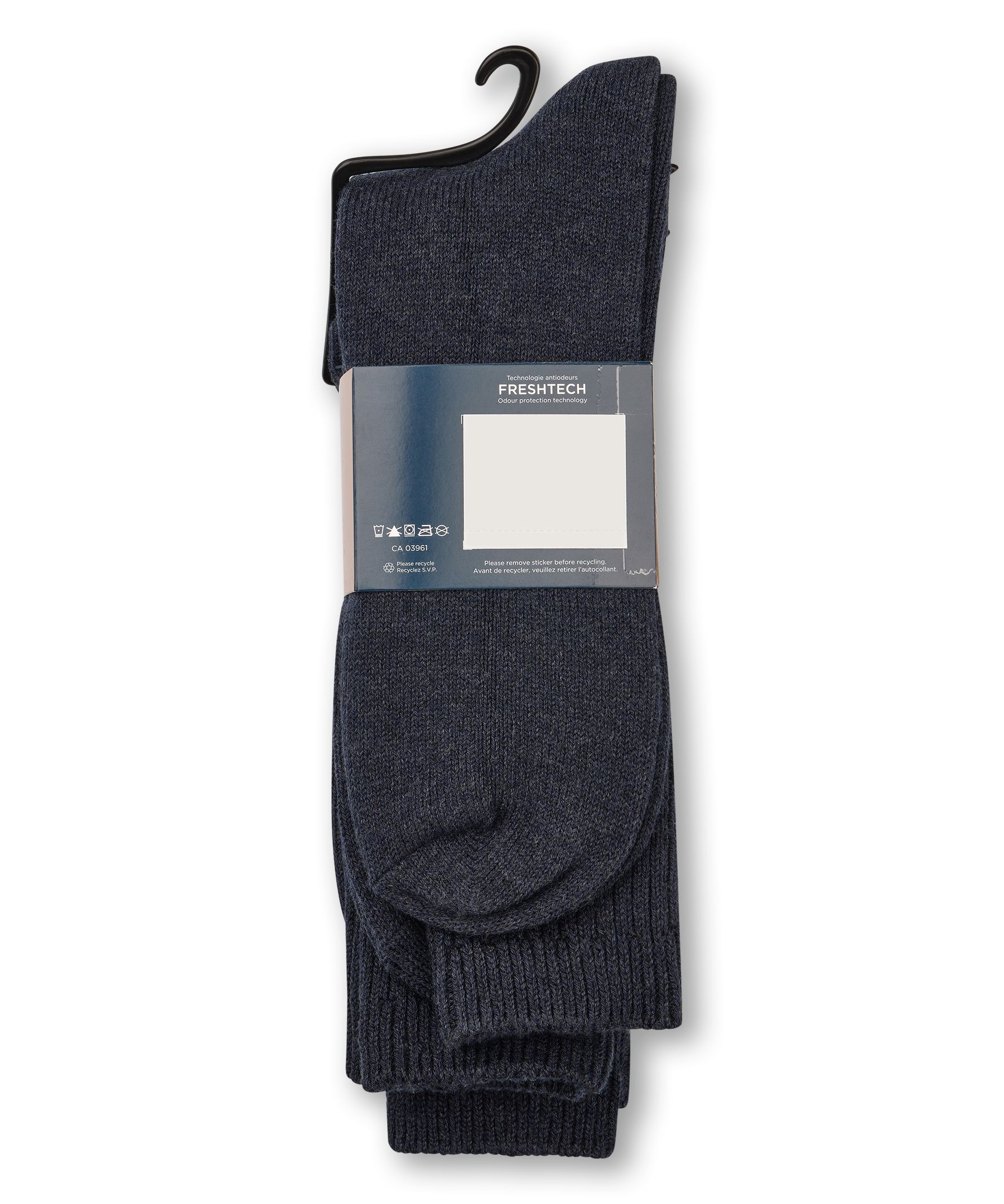 Chaussettes côtelées décontractées pour hommes, Denver Hayes, paquet de 3&nbsp;paires