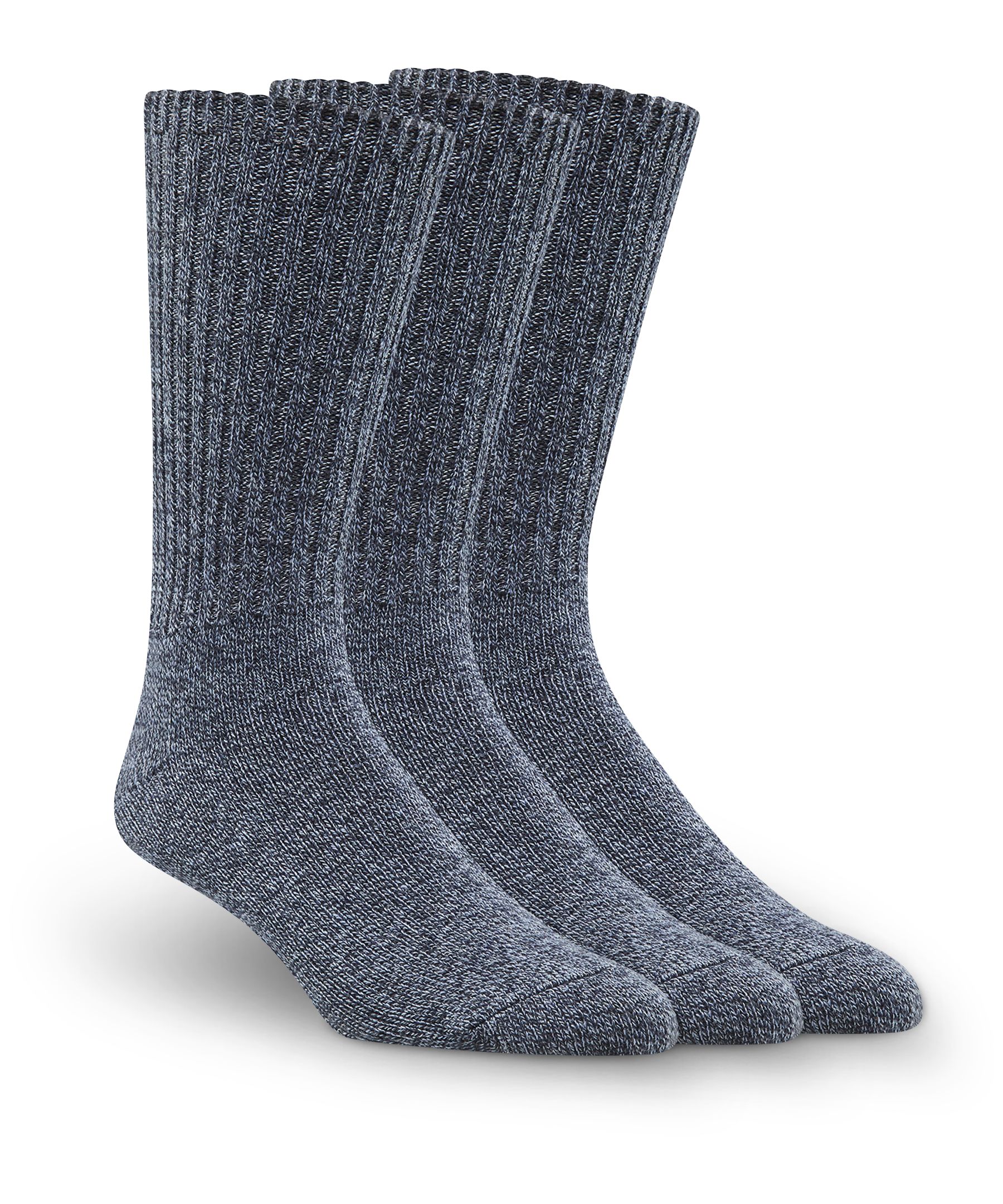 Chaussettes côtelées décontractées pour hommes, Denver Hayes, paquet de 3&nbsp;paires