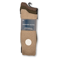 Denver Hayes Men's Casual Rib Socks, 3 Pack