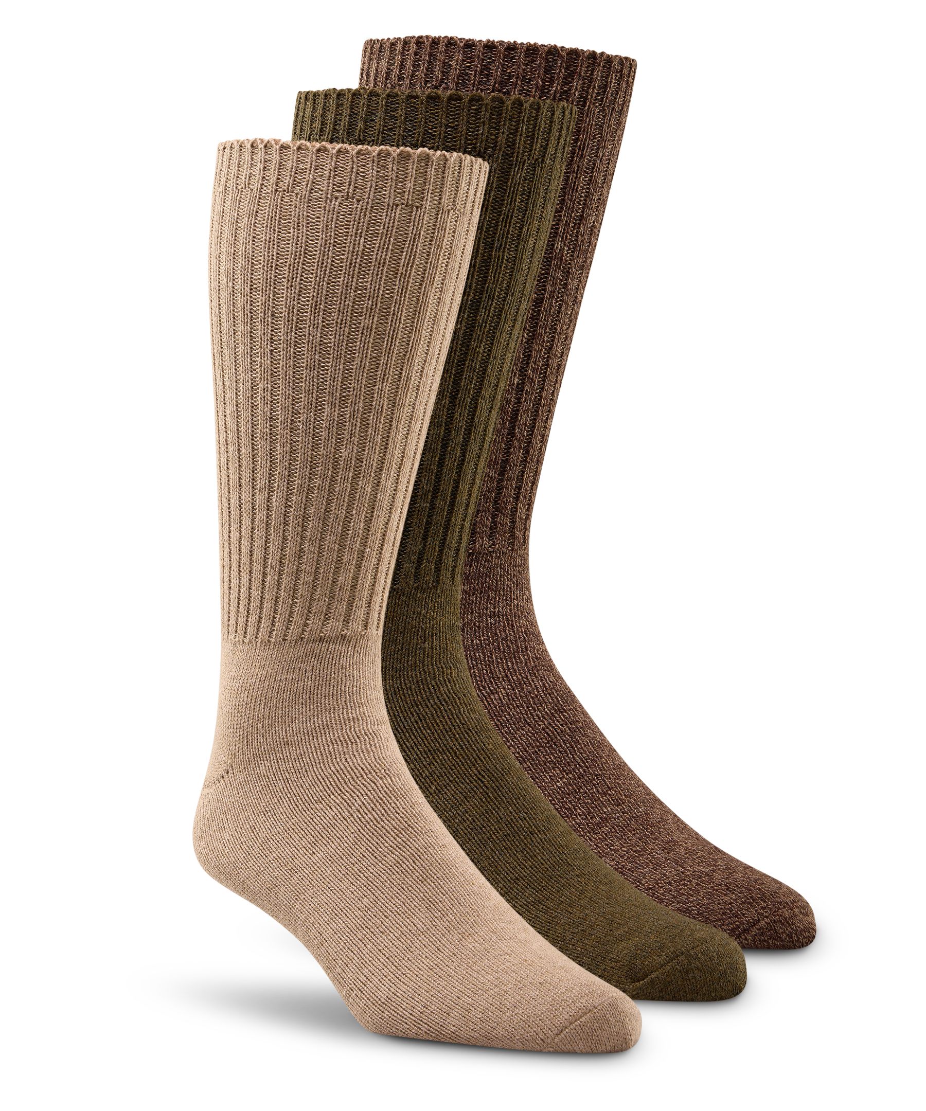 Denver Hayes Men's Casual Rib Socks, 3 Pack