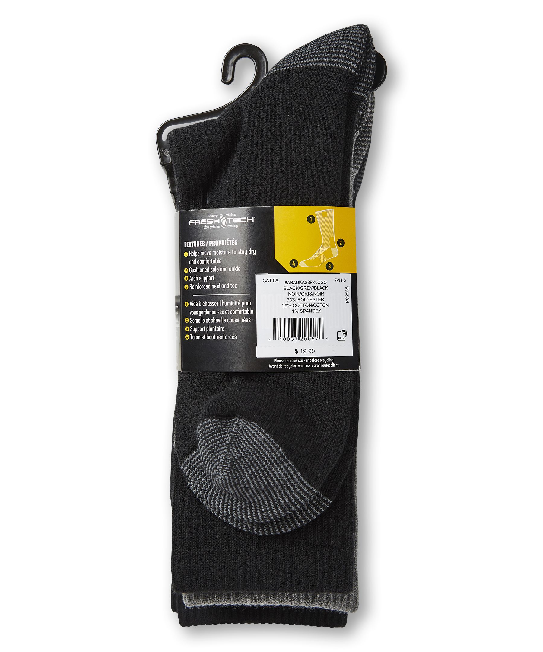 Dakota WorkPro Series Men's Logo Work Socks, 3 Pack
