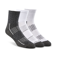 Mi-chaussettes sport avec DRIWEAR pour hommes, Matrix, paquet de 3 paires Front_Three_Fourths_Angled_Right