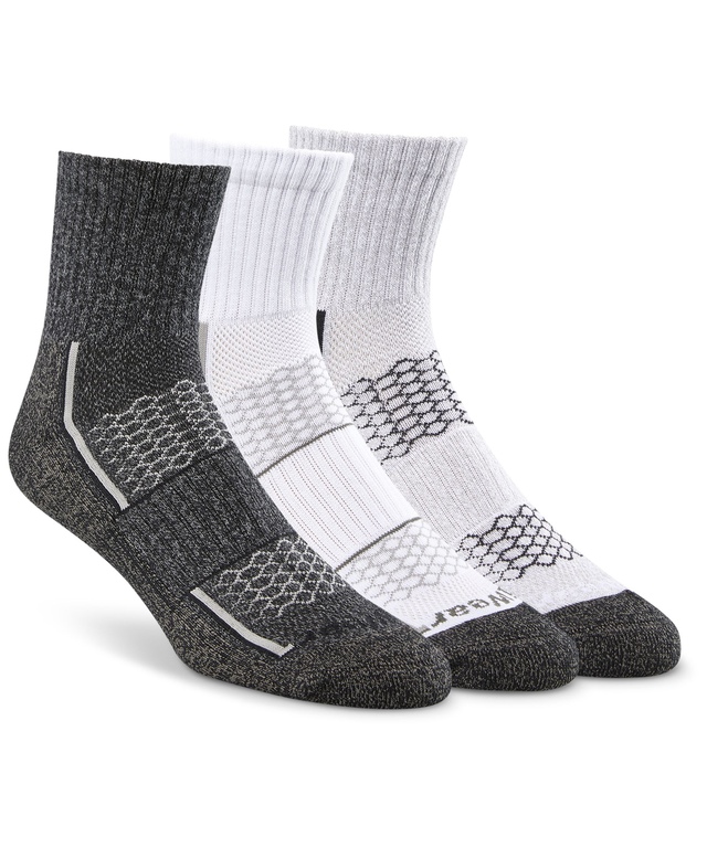 Mi-chaussettes sport avec DRIWEAR pour hommes, Matrix, paquet de 3 paires