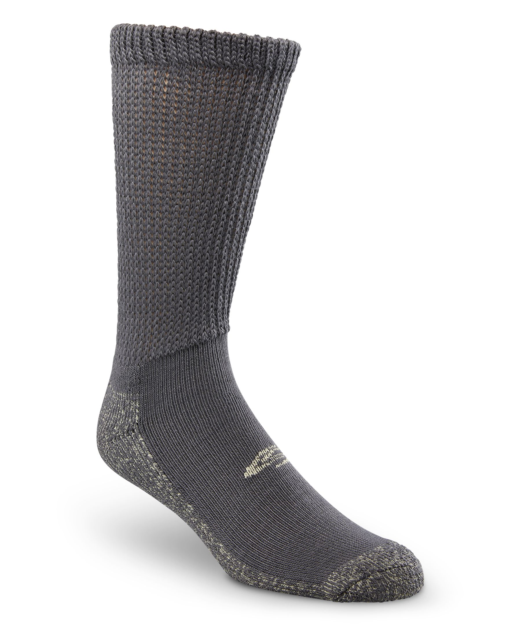 Copper Sole Men's 2 Pack Copper Non Binding Crew Socks