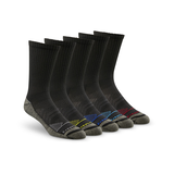 Copper Sole Men's 5 Pack Extreme Atheletic Crew Socks Front_Three_Fourths_Angled_Right