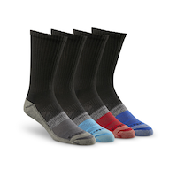 Copper Sole Men's 5 Pack Extreme Atheletic Crew Socks Front_Three_Fourths_Angled_Right