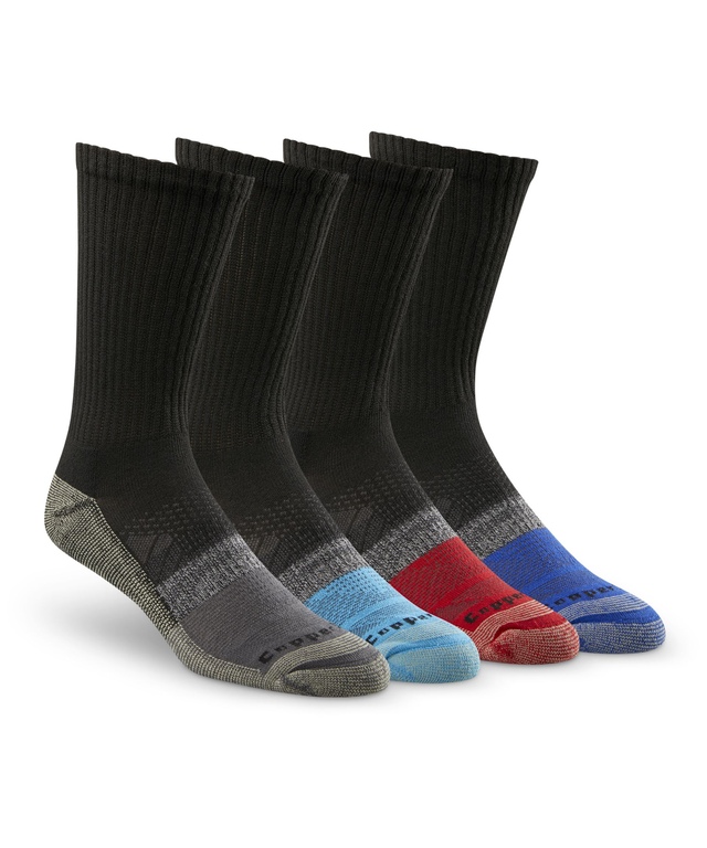 Mi-chaussettes pour hommes, Extreme Athletic, Copper Sole, paquet de 5 paires
