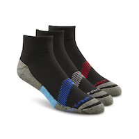 Copper Sole Men's 3 Pack Extreme Athletic Ankle Socks with Moisture Guard Front_Three_Fourths_Angled_Right