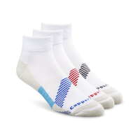Copper Sole Men's 3 Pack Extreme Athletic Ankle Socks with Moisture Guard