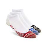 Copper Sole Men's 3 Pack Extreme Atheletic Low Cut Socks Front_Three_Fourths_Angled_Right