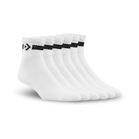 Converse Men's Quarter Height Sports Socks, 6 Pack Front_Three_Fourths_Angled_Right