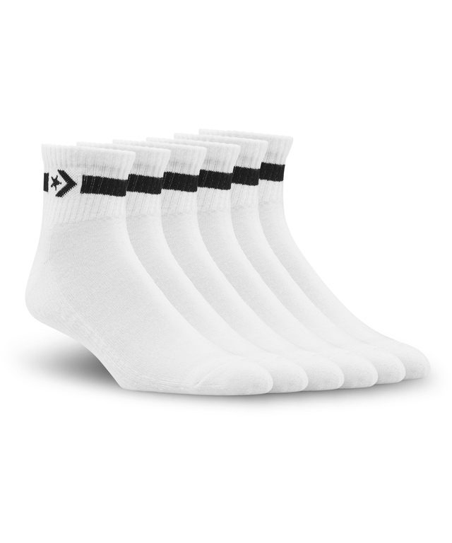 Mi-chaussettes de sport pour hommes, Converse, paquet de 6 paires Front_Three_Fourths_Angled_Right