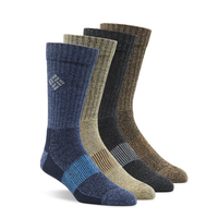 Columbia Men's Moisture Control Cushion Crew Socks, 4 Pack Front_Three_Fourths_Angled_Right