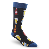 Mi-chaussettes décontractées à motifs de bière avec FreshTech pour hommes, Denver Hayes Front_Three_Fourths_Angled_Right