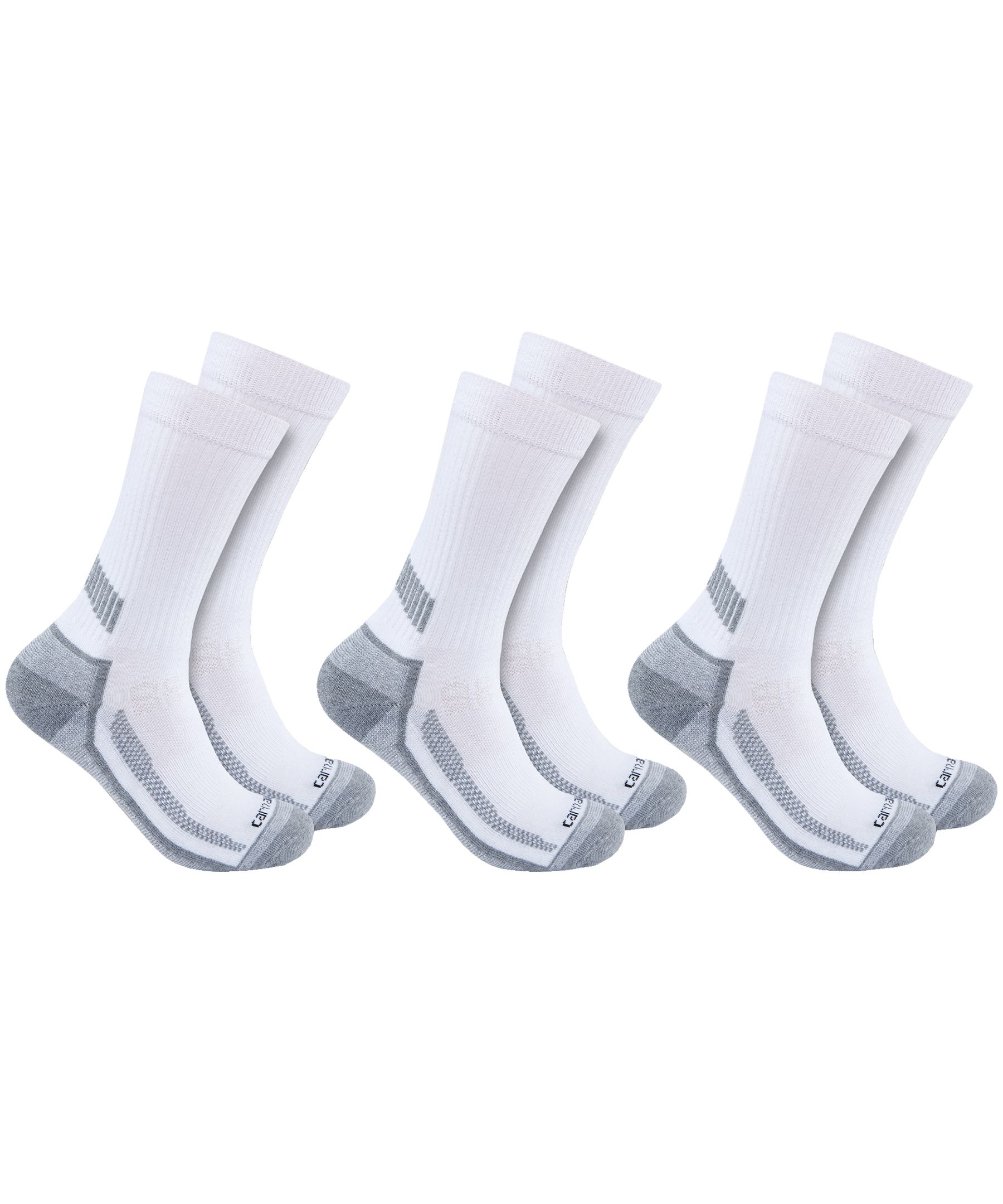 Carhartt Men's Force Midweight Crew Work Socks - 3-Pack