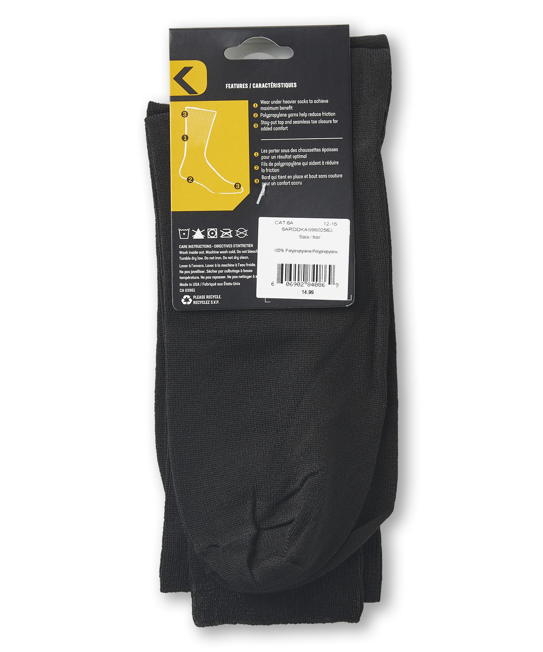 Dakota WorkPro Series Men's 2-Pack Liner Socks
