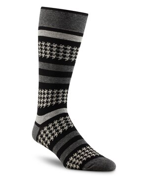 Denver Hayes Men's Geometric Pattern Novelty Crew Socks