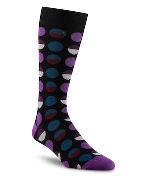 Denver Hayes Men's Geometric Pattern Novelty Crew Socks