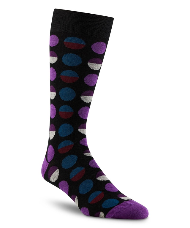 Denver Hayes Men's Geometric Pattern Novelty Crew Socks