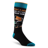 Denver Hayes Men's Beer Pattern Novelty Crew Socks Front_Three_Fourths_Angled_Right