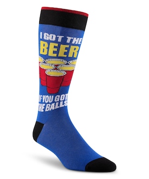 Denver Hayes Men's Beer Pattern Novelty Crew Socks