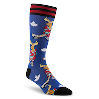Mi-chaussettes fantaisistes à motifs Canadiana pour hommes, Denver Hayes Front_Three_Fourths_Angled_Right