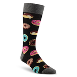 Denver Hayes Men's Food Pattern Novelty Crew Socks Front_Three_Fourths_Angled_Right