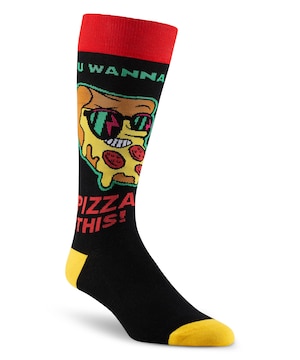 Denver Hayes Men's Food Pattern Novelty Crew Socks