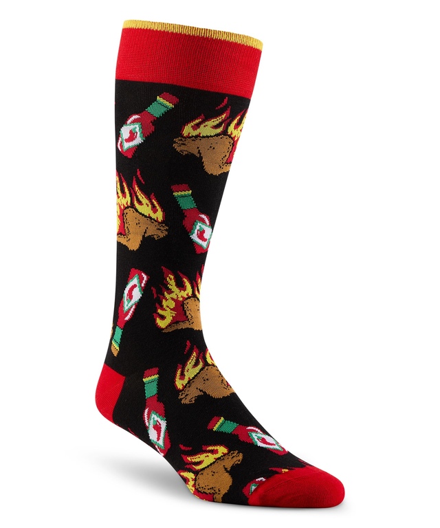 Mi-chaussettes fantaisistes à motifs alimentaires pour hommes, Denver Hayes