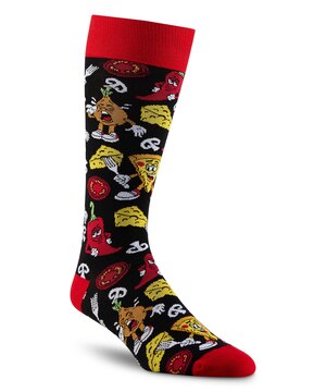Denver Hayes Men's Food Pattern Novelty Crew Socks