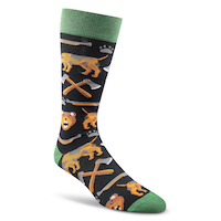 Denver Hayes Men's Sports Pattern Novelty Crew Socks