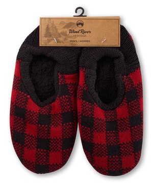 Chaussettes chaussons doublées en sherpa pour hommes, Cabin, Heritage, WindRiver