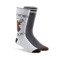 Chaussettes ultradouces pour hommes, Heritage, WindRiver, paquet de 2 paires Front_Three_Fourths_Angled_Right