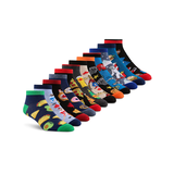 Boîte de 12&nbsp;paires de chaussettes décontractées fantaisie basses pour hommes, Denver Hayes Front_Three_Fourths_Angled_Right