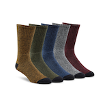 Denver Hayes Men's Casual Crew Socks, 5 Pack Front_Flat