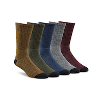 Denver Hayes Men's Casual Crew Socks, 5 Pack Front_Flat