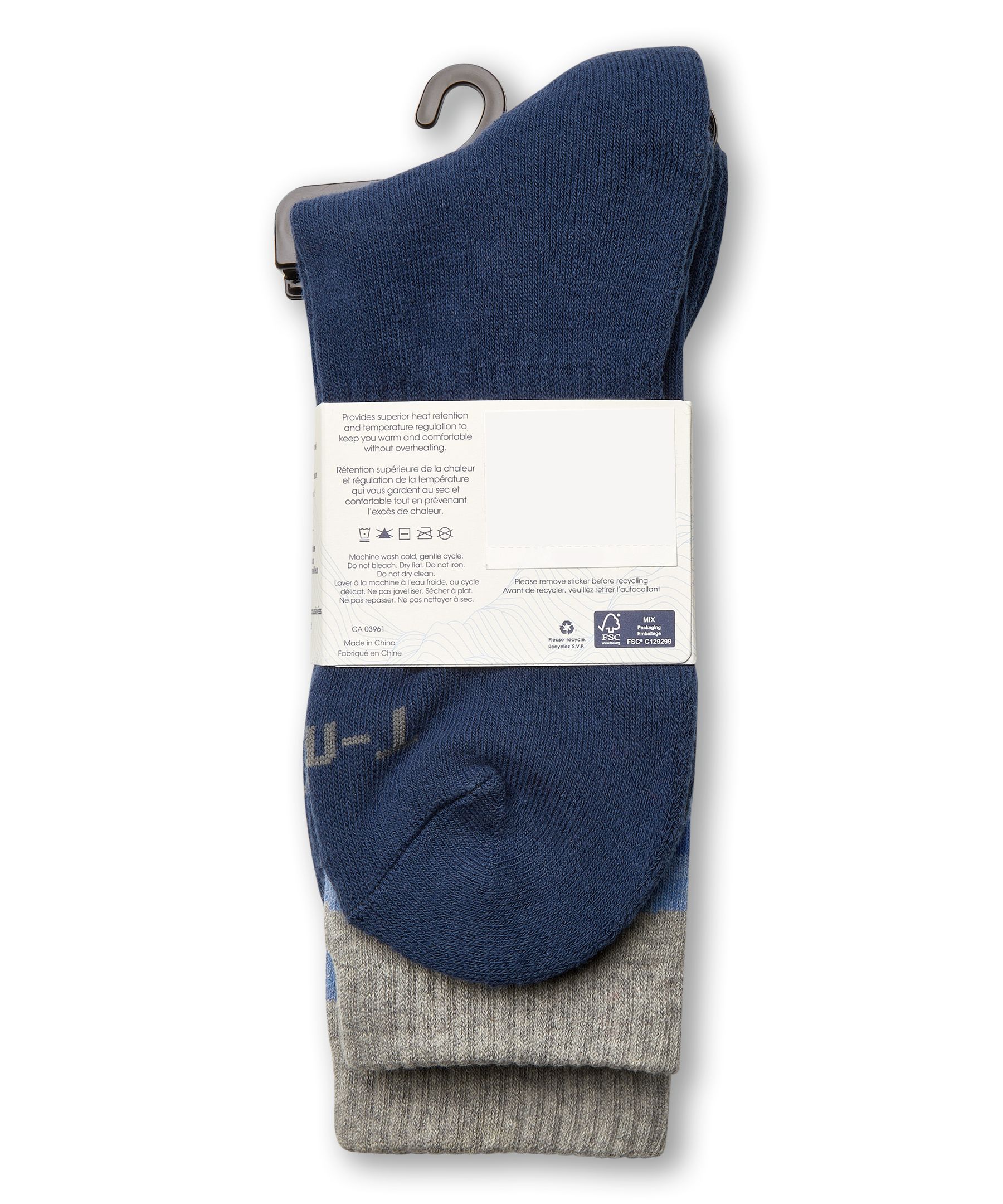 WindRiver Men's T-MAX HEAT® Casual Cushioned Socks, 2 Pack