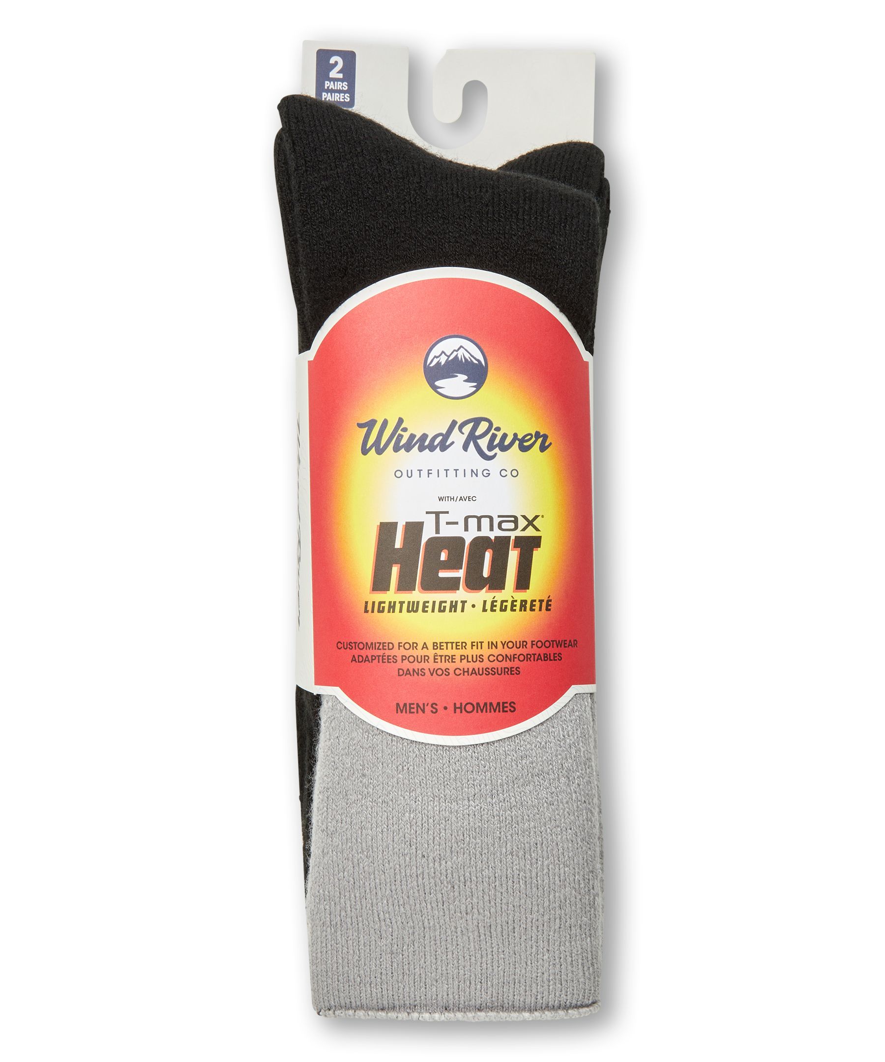 Chaussettes légères isothermes pour bottes pour la chaleur pour hommes, WindRiver, paquet de 2