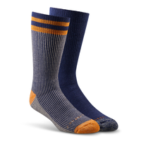 Copper Sole Men's T-MAX HEAT® Brushed Thermal Crew Socks, 2 Pack