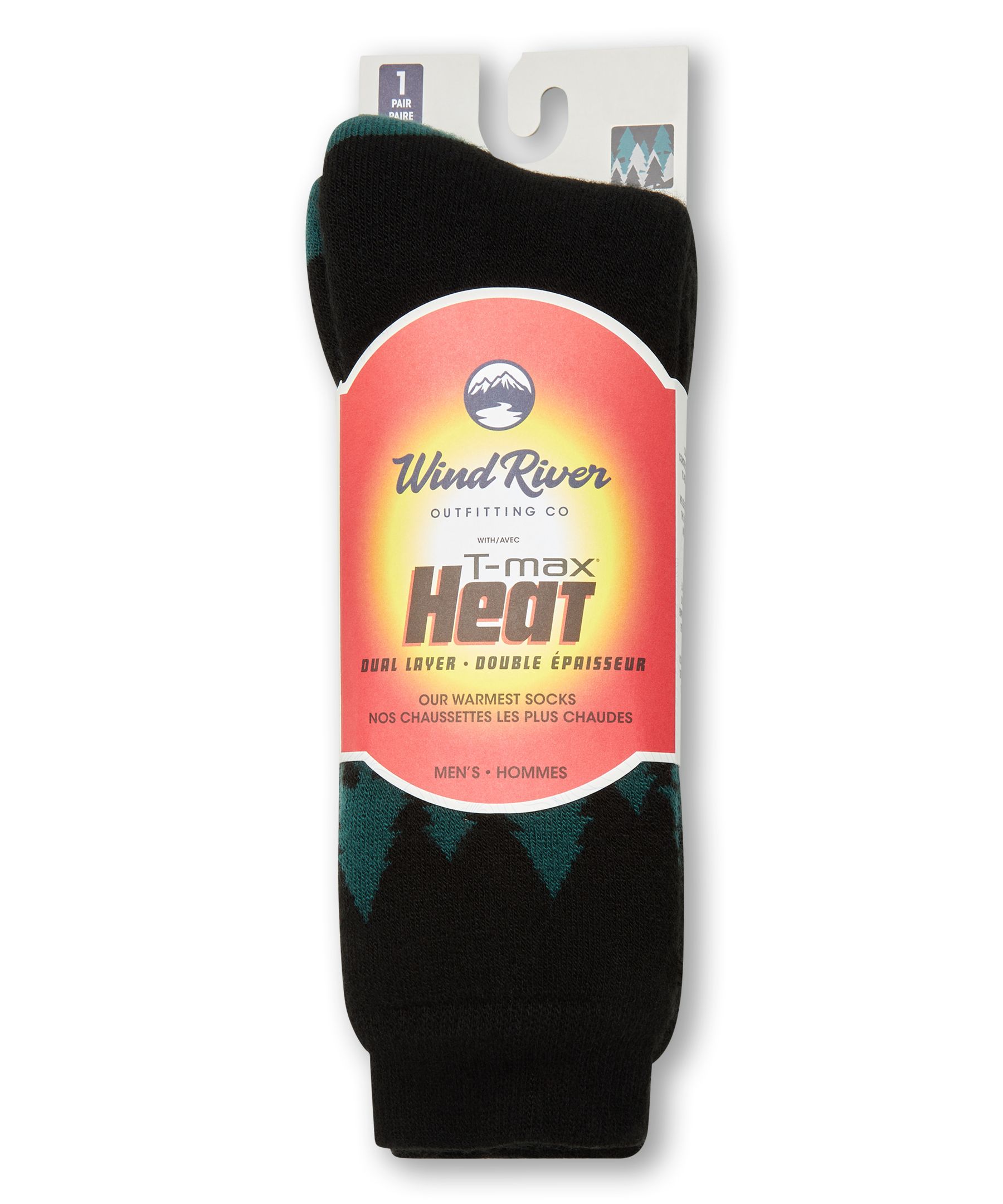 Chaussettes isothermes pour bottes T-MAX HEATMD double couche pour la chaleur pour hommes, WindRiver