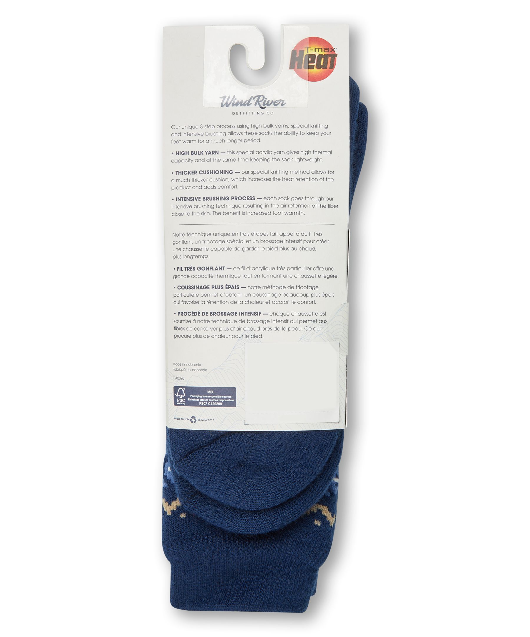 WindRiver Men's T-MAX HEAT® Dual Layer Heat Thermal Boot Socks