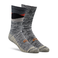 Copper Sole Men's Merino Wool Crew Socks, 2 Pack Front_Three_Fourths_Angled_Right
