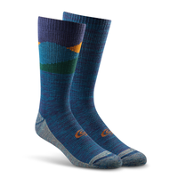 Copper Sole Men's Merino Wool Crew Socks, 2 Pack