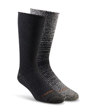 Copper Sole Men's T-MAX HEAT® Anti-Skid Lounge Crew Socks, 2 Pack